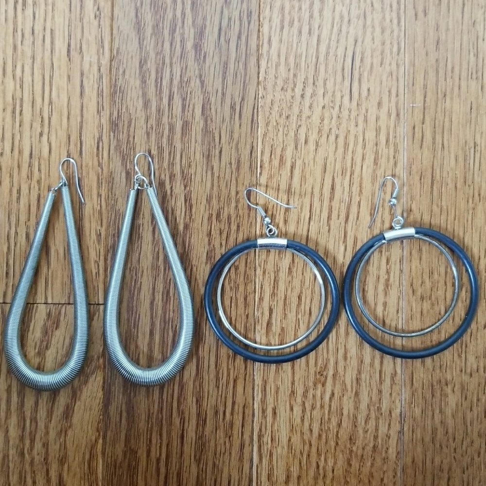 Edgy Spring and Rubber fashion earrings bundle